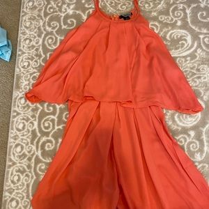 5 FOR $25!!!! Coral/orange chiffon like romper